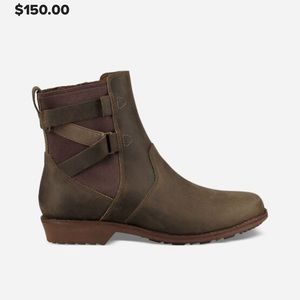 TEVA Women's Ellery Ankle Leather Rain and Snow Boots